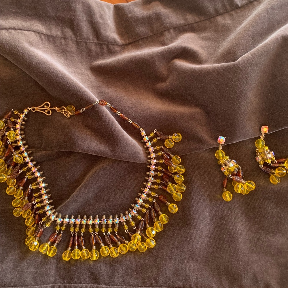 Vintage necklace and earrings